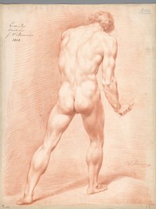 Stehender männlicher Akt, von hinten gesehen (1. Preis 1803) von Jan Willem Pieneman