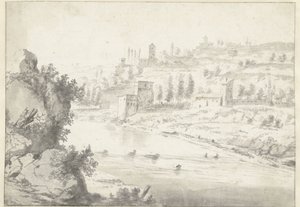 Landschaft mit dem Rhonetal, nahe Vienne von Jan Worst
