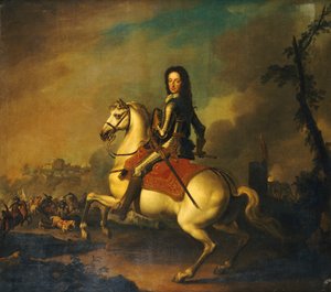 Porträt von König Wilhelm III. in der Schlacht am Boyne von Jan Wyck