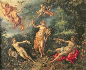 Überfluss und die vier Elemente, um 1606