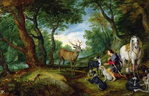 Die Vision des Heiligen Hubertus, ca. 1620