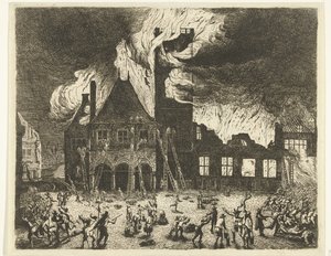 Der Brand im Alten Rathaus von Amsterdam, 1652