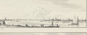 Blick über die Lek auf die Dörfer Lopik, Jaarsveld, Tienhoven, Ameide und das Haus Herlaer von Jan de Beijer