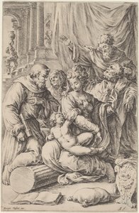 Heilige Familie mit Heiligen