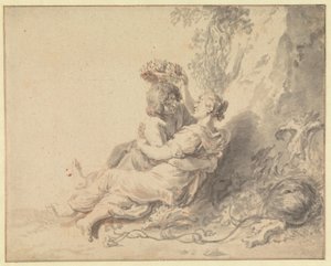 Ein spielendes Hirtenpaar von Jan de Bray