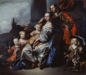 Porträt einer niederländischen Familie von Jan or Joan van Noordt