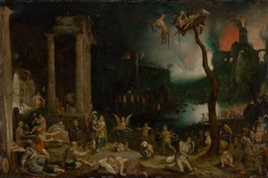 Aeneas und die Sibylle in der Unterwelt, ca. 1604 von Jan the Elder Brueghel