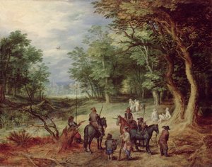 Feldlager in einer Lichtung von Jan the Elder Brueghel