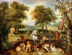 Paradies auf Erden von Jan the Elder Brueghel