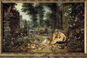 Geruch. Allegorie der fünf Sinne. Gemälde von Jan I Brueghel genannt De Velours (1568-1625)