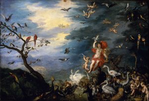 Die Allegorie der Luft, aus einer Serie über die "Allegorie der Elemente", 1621 von Jan the Elder Brueghel