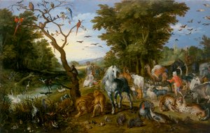 Der Einzug der Tiere in die Arche Noah
