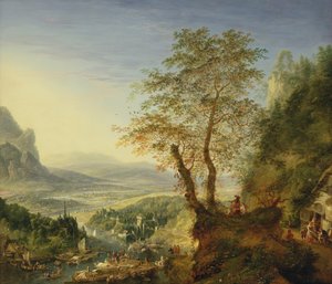 Eine Capriccio-Flusslandschaft, ca. 1700