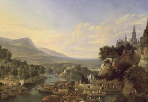 Barges auf dem Rhein