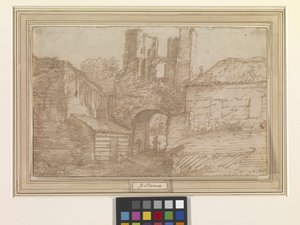 Das äußere Tor der Ruinen des Brederode-Schlosses von Jan the Elder Lievens