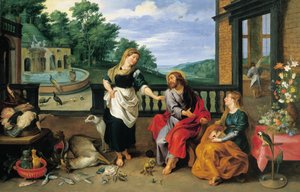 Christus im Haus von Martha und Maria von Jan Brueghel the Younger