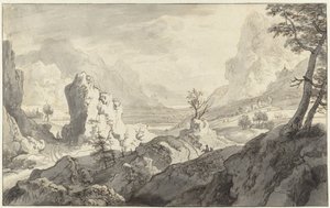 Imaginäre Berglandschaft
