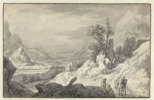 Berglandschaft mit einem Flusstal