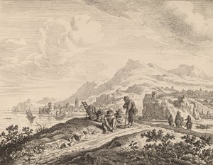 Blick auf den Rhein von Jan van Aken
