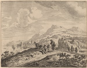 Blick auf den Rhein von Jan van Aken after Herman Saftleven