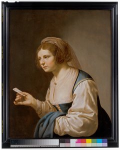 Ein junges Mädchen, das einen Brief hält von Jan van Bijlert or Bylert