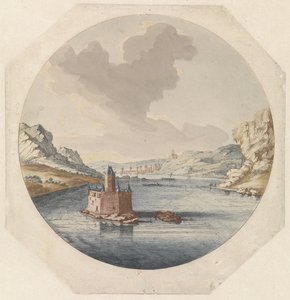 Blick auf die Burg Pfalzgrafenstein bei Kaub von Jan van Call (I)