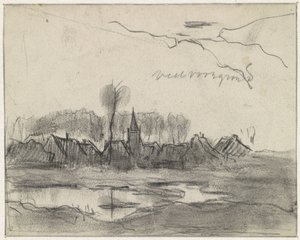 Ansicht eines Dorfes von Jan van Essen