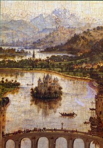 Landschaft (Detail) von Jan van Eyck