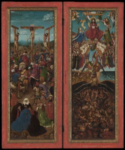 Die Kreuzigung, Das Jüngste Gericht, ca. 1440-41 von Jan van Eyck