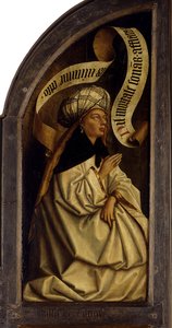 Der Genter Altar. Anbetung des mystischen Lammes: Erythräische Sibylle, 1432 von Jan van Eyck