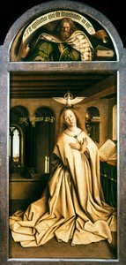 Der Genter Altar. Anbetung des mystischen Lammes: Jungfrau Maria, 1432 von Jan van Eyck