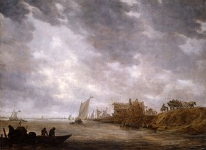 Eine Flusslandschaft, 1642 von Jan van Goyen