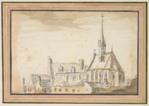 Ansicht einer Kirche und anderer Gebäude von Jan van Goyen