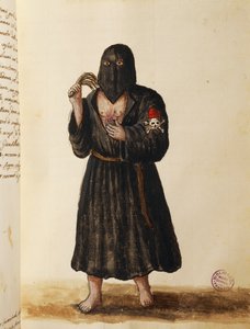 Bruderschaft der Büßer, die den Trauerzug wichtiger Bürger zur Markuskirche in Venedig begleiten, Band II, f 89, von Giovanni di Grevembroch von Jan van Grevenbroeck