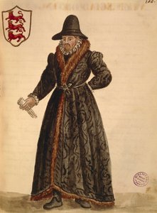 Englischer Botschafter, aus Gli Abiti de Veneziani, illustriertes Kostümbuch von Jan van Grevenbroeck