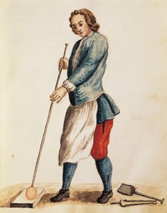 Glasbläser von Murano-Glas, Illustration aus dem illustrierten Buch der venezianischen Kostüme, von Jan Grevenbroeck (1731-1807), Aquarell, Italien