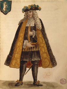 Sardischer Botschafter, aus Gli Abiti de Veneziani, illustriertes Kostümbuch