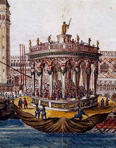 Welt-Theater, Turnier in Venedig von der Bruderschaft der Ritter des Hosenbandordens von Jan van Grevenbroeck