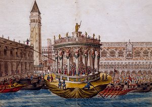 Welt-Theater, Turnier in Venedig von der Bruderschaft der Ritter des Hosenbandordens von Jan van Grevenbroeck