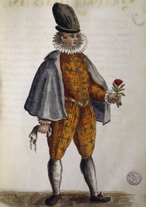 Junger Venezianer, Aquarell aus Die venezianische Kleidung, fast jedes Alters sorgfältig gesammelt und im 18. Jahrhundert gemalt, von Jan van Grevenbroeck oder Giovanni Grevembroch (1731-1807), Italien von Jan van Grevenbroeck