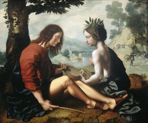 Allegorie der Natur als Mutter der Kunst von Jan van Hemessen