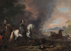 Henry Casimir II., Prinz von Nassau-Dietz, in einer Schlacht