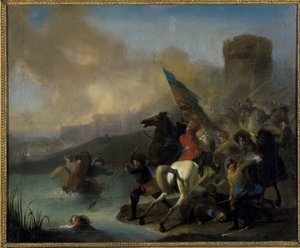Schlachtenszene von Jan van Huchtenburgh