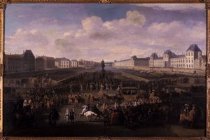 Ludwig XIV. nähert sich der Pont Neuf, Paris, 1674