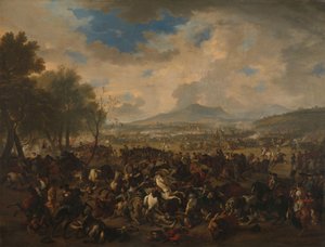 Die Schlacht von Ramillies zwischen den Franzosen und den Alliierten