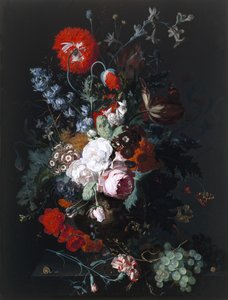 Stillleben mit Blumen und Obst, ca. 1715