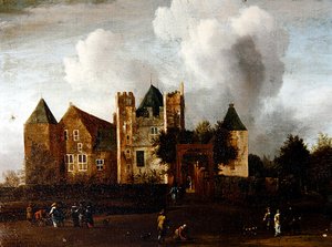 Eine Ansicht von Schloss Purmerend, nahe Monnickendam, Waterland, Holland