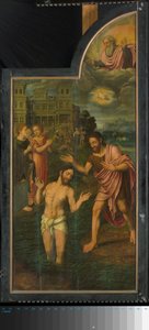 Triptychon mit Szenen aus dem Leben des Heiligen Johannes des Täufers, rechter Flügel von Jan van II Coninxloo