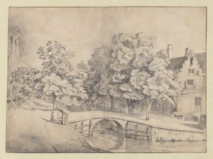 Ansicht der Leidsegracht in Amsterdam, gesehen von der Keizersgracht