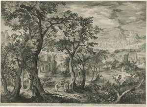 Berglandschaft mit der Versuchung Christi